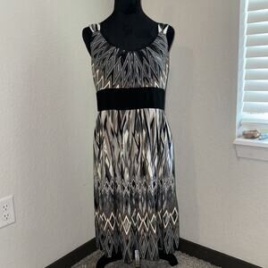 R&M Richards Empire‎ Waist Shift Dress Womens 12P Multicolor Argyle Sleeveless
